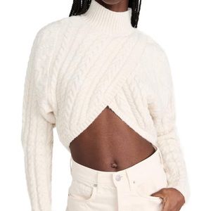 For Love And Lemons White Turtleneck Sweater